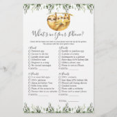 Sloth Animals Baby shower Wat zit er in je telefoo (Voorkant)