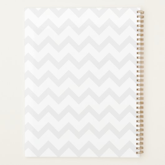 Sloth Apple Tree Chevron Aangepersonaliseerde lera Planner (Achterkant)