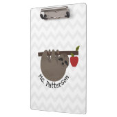 Sloth Apple Tree Chevron Teacher Klembord (Links)