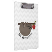Sloth Apple Tree Chevron Teacher Klembord (Rechts)