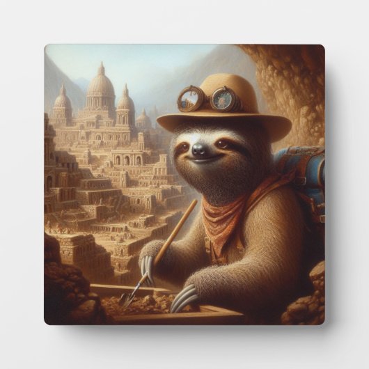 Sloth Archeologist Fotoplaat (Voorkant)
