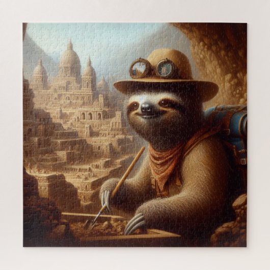 Sloth Archeologist Legpuzzel (Verticaal)