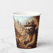 Sloth Archeologist Papieren Bekers (Achterkant)
