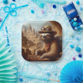 Sloth Archeologist Papieren Bordje (Feest)