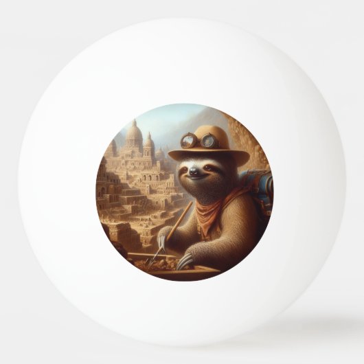 Sloth Archeologist Pingpongbal (Achterkant)
