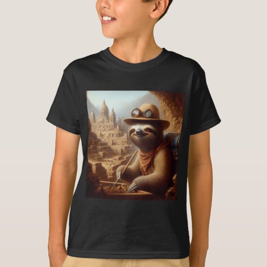 Sloth Archeologist T-shirt (Voorkant)