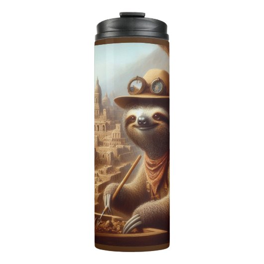 Sloth Archeologist Thermosbeker (Voorkant)
