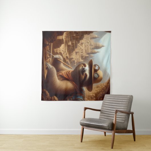 Sloth Archeologist Wandkleed (In Situ (horizontaal))