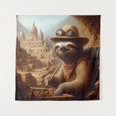 Sloth Archeologist Wandkleed (Voorkant)