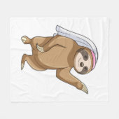 Sloth as Bride with Veil Fleece Deken (Voorkant (Horizontaal))