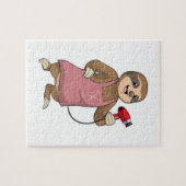 Sloth as Hair stylist with Hairdryer Legpuzzel (Horizontaal)