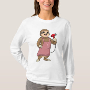 Sloth as Hair stylist with Hairdryer T-shirt