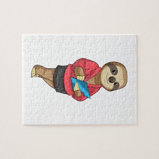 Sloth as Secretary with Notepad Legpuzzel (Horizontaal)