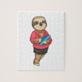 Sloth as Secretary with Notepad Legpuzzel (Verticaal)