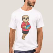 Sloth as Secretary with Notepad T-shirt (Voorkant)