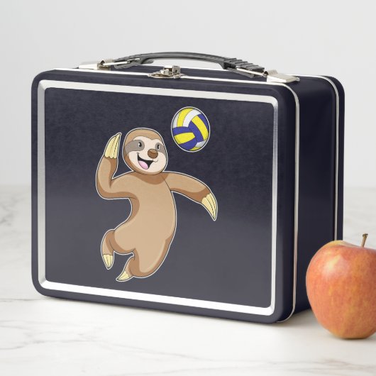 Sloth as Volleyball player with Volleyball (In situ)