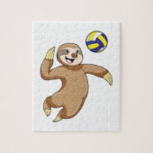 Sloth as Volleyball player with Volleyball Legpuzzel (Verticaal)