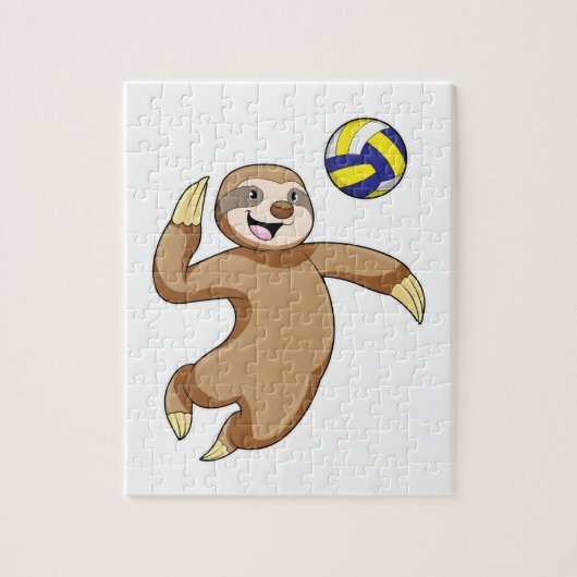 Sloth as Volleyball player with Volleyball Legpuzzel (Verticaal)