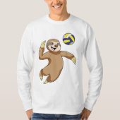 Sloth as Volleyball player with Volleyball T-shirt (Voorkant)