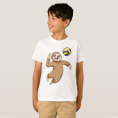 Sloth as Volleyball player with Volleyball T-shirt (Voorkant volledig)