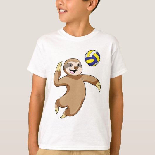 Sloth as Volleyball player with Volleyball T-shirt (Voorkant)