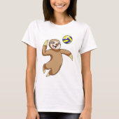 Sloth as Volleyball player with Volleyball T-shirt (Voorkant)