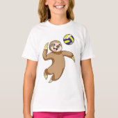 Sloth as Volleyball player with Volleyball T-shirt (Voorkant)