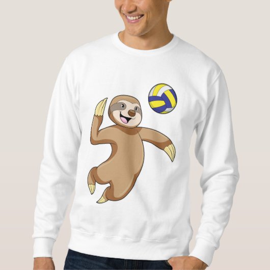 Sloth as Volleyball player with Volleyball Trui (Voorkant)