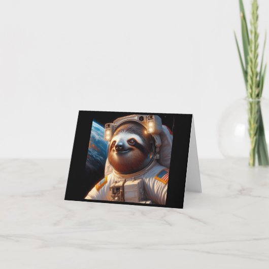 Sloth Astronaut Kaart (Voorkant)