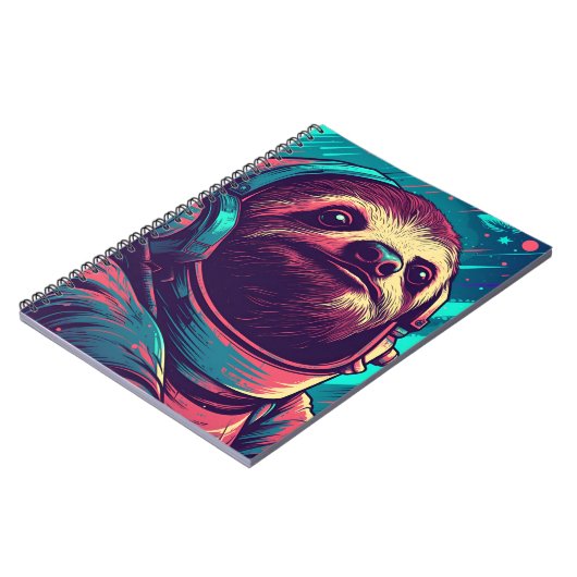 Sloth Astronaut Notitieboek (Linkerzijde)