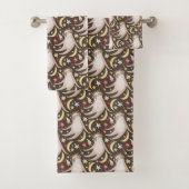 Sloth Astronaut Pattern Bad Handdoek (Insitu)