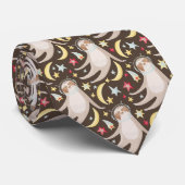 Sloth Astronaut Pattern Stropdas (Opgerold)