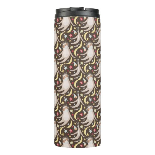 Sloth Astronaut Pattern Thermosbeker (Achterkant)