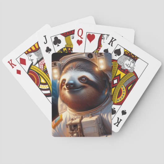 Sloth Astronaut Pokerkaarten (Achterkant)