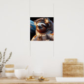 Sloth Astronaut Poster (Keuken)