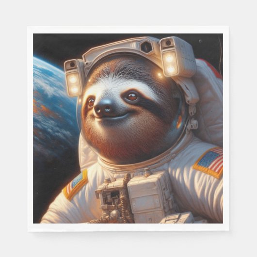Sloth Astronaut Servet (Voorkant)
