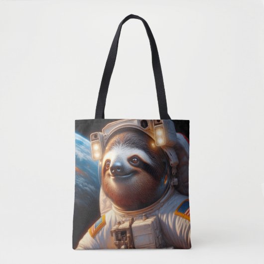 Sloth Astronaut Tote Bag (Voorkant)