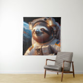Sloth Astronaut Wandkleed (In situ)