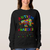 Sloth Autism Awareness Puzzle Piece Autistic Boy Trui (Voorkant)