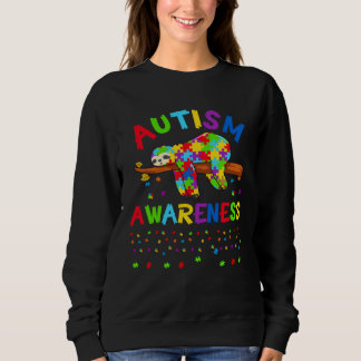 Sloth  Autism Awareness Puzzle Piece Autistic Boy  Trui