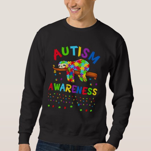 Sloth  Autism Awareness Puzzle Piece Autistic Boy  Trui (Voorkant)