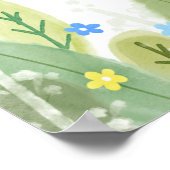 Sloth Baby Bow Stropdas Shower Oerwoud Welkom Poster (Hoek)