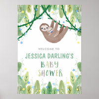 Sloth Baby Bow Stropdas Shower Oerwoud Welkom