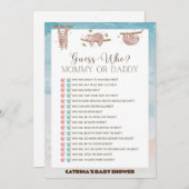 Sloth Baby shower - bewerkbare naam, 5x7 Kaart (Voorkant / Achterkant)