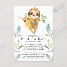 Sloth Baby shower Boek voor Baby Kaart