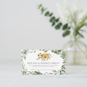 Sloth Baby shower Hoe groot is mama's buik Kaart (Staand voorkant)