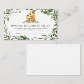 Sloth Baby shower Hoe groot is mama's buik Kaart (Voorkant / Achterkant)