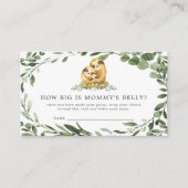 Sloth Baby shower Hoe groot is mama's buik Kaart (Voorkant)