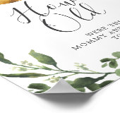 Sloth Baby shower Hoe oud waren ze spel Poster (Hoek)