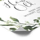 Sloth Baby shower Hoe oud waren ze spel Poster (Hoek)